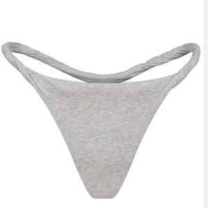 SKIMS twist thong in LT Heather grey